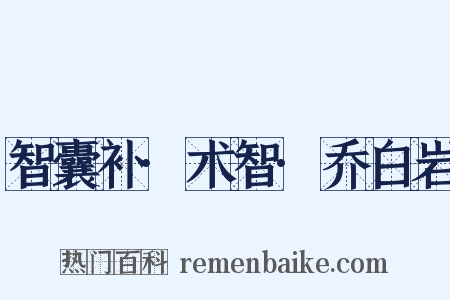 智囊补·术智·乔白岩是什么意思的图片